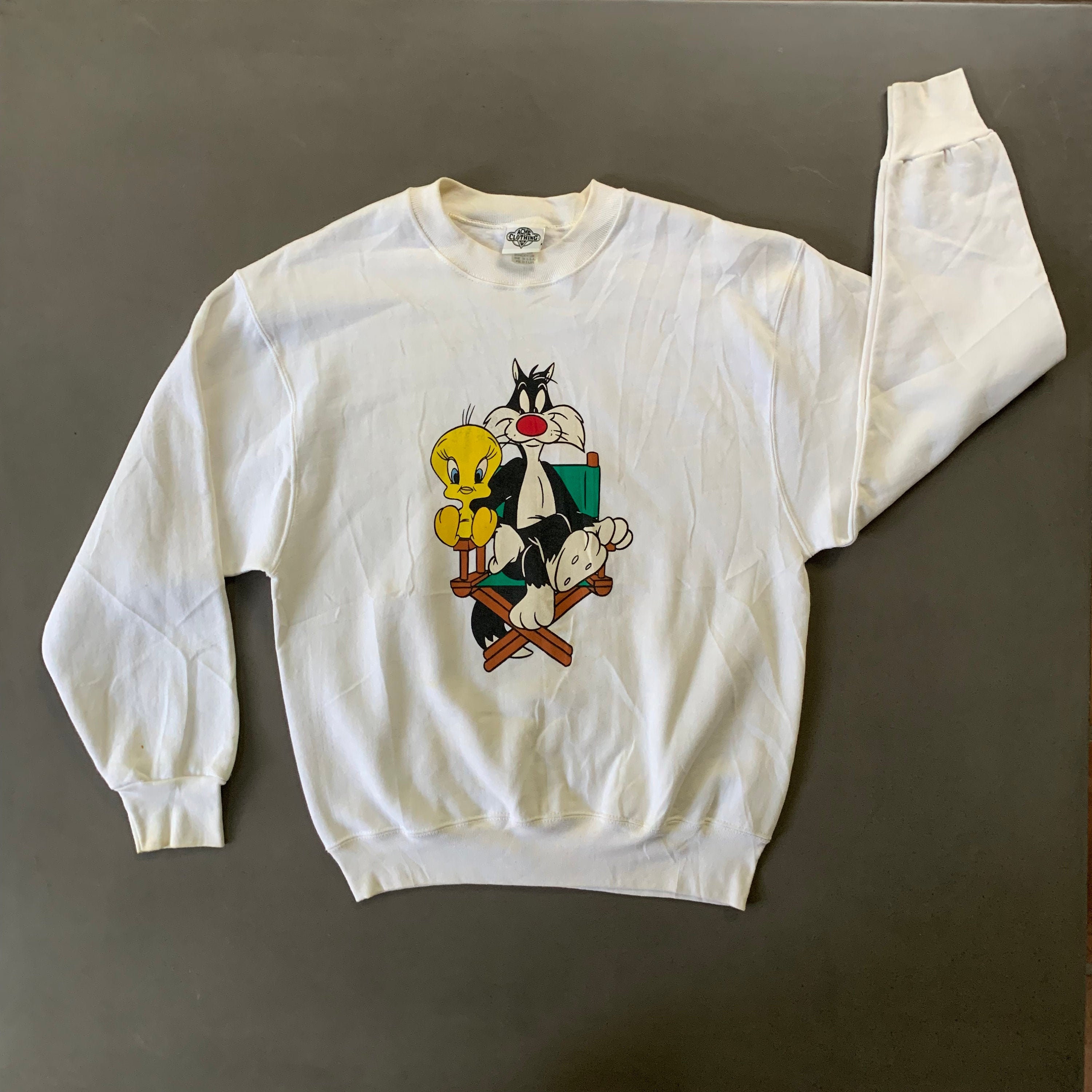 Vintage 90s Acme Clothing Sweatshirt Size Medium Etsy India