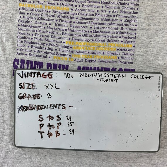 Vintage 1990s Northwestern College T-shirt size X… - image 6