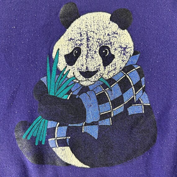 Vintage 1990s Panda Sweatshirt size Large - image 2