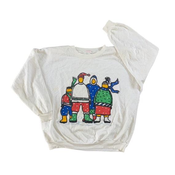 Vintage Early 1990s Winter Sweatshirt size XL - image 1