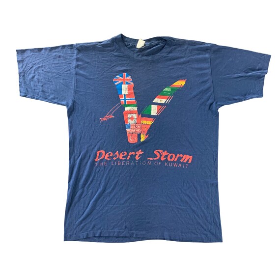 Vintage 1990s Liberation Desert Storm T-shirt siz… - image 1