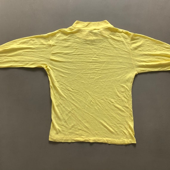 Vintage 1980s Yellow Full Sleeve T-shirt size Lar… - image 7