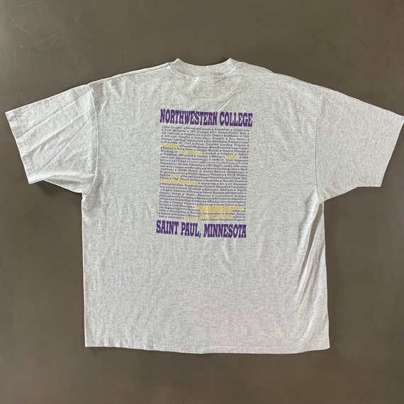 Vintage 1990s Northwestern College T-shirt size X… - image 4