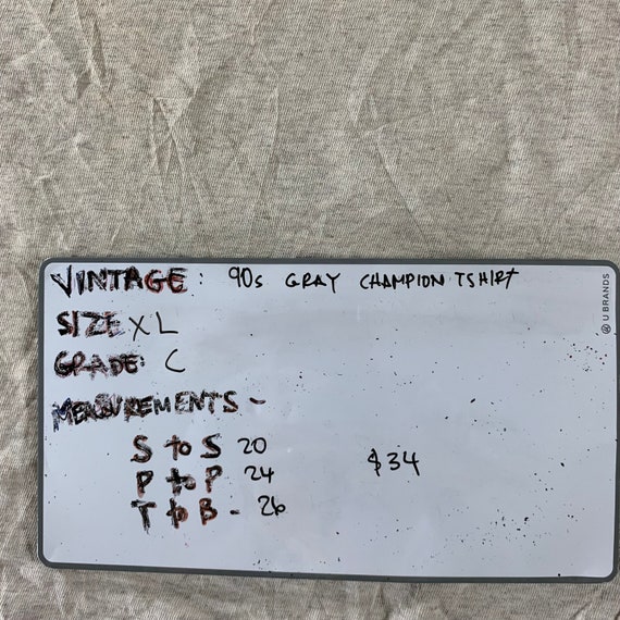 Vintage 1990s Gray Champion T-shirt size XL - image 8