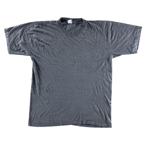Vintage 1990s Grey Striped T-shirt size XXL - image 1