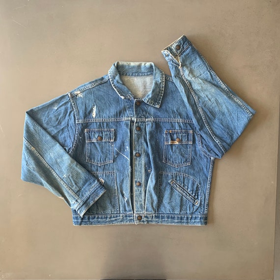 Vintage Distressed Early 80s Gauchos Denim Jacket