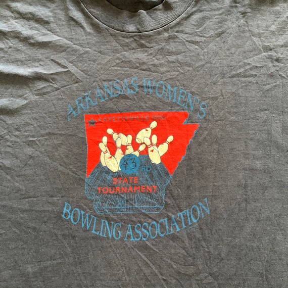 Vintage 1991 Bowling T-shirt size 2XL - image 2