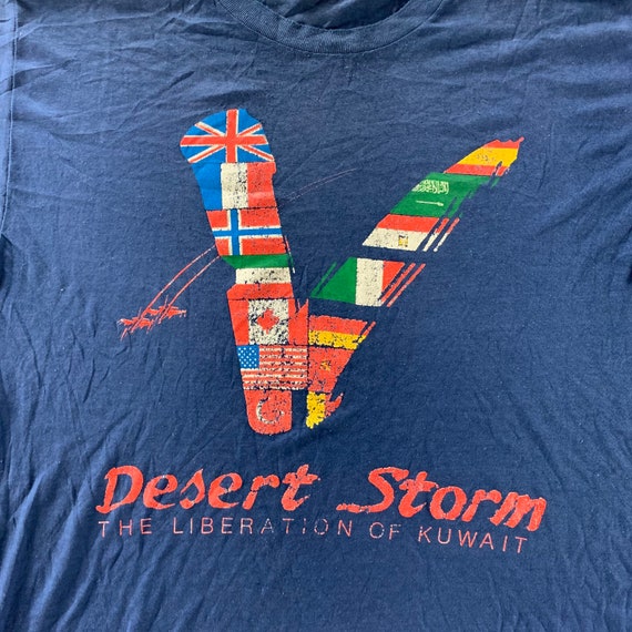 Vintage 1990s Liberation Desert Storm T-shirt siz… - image 2