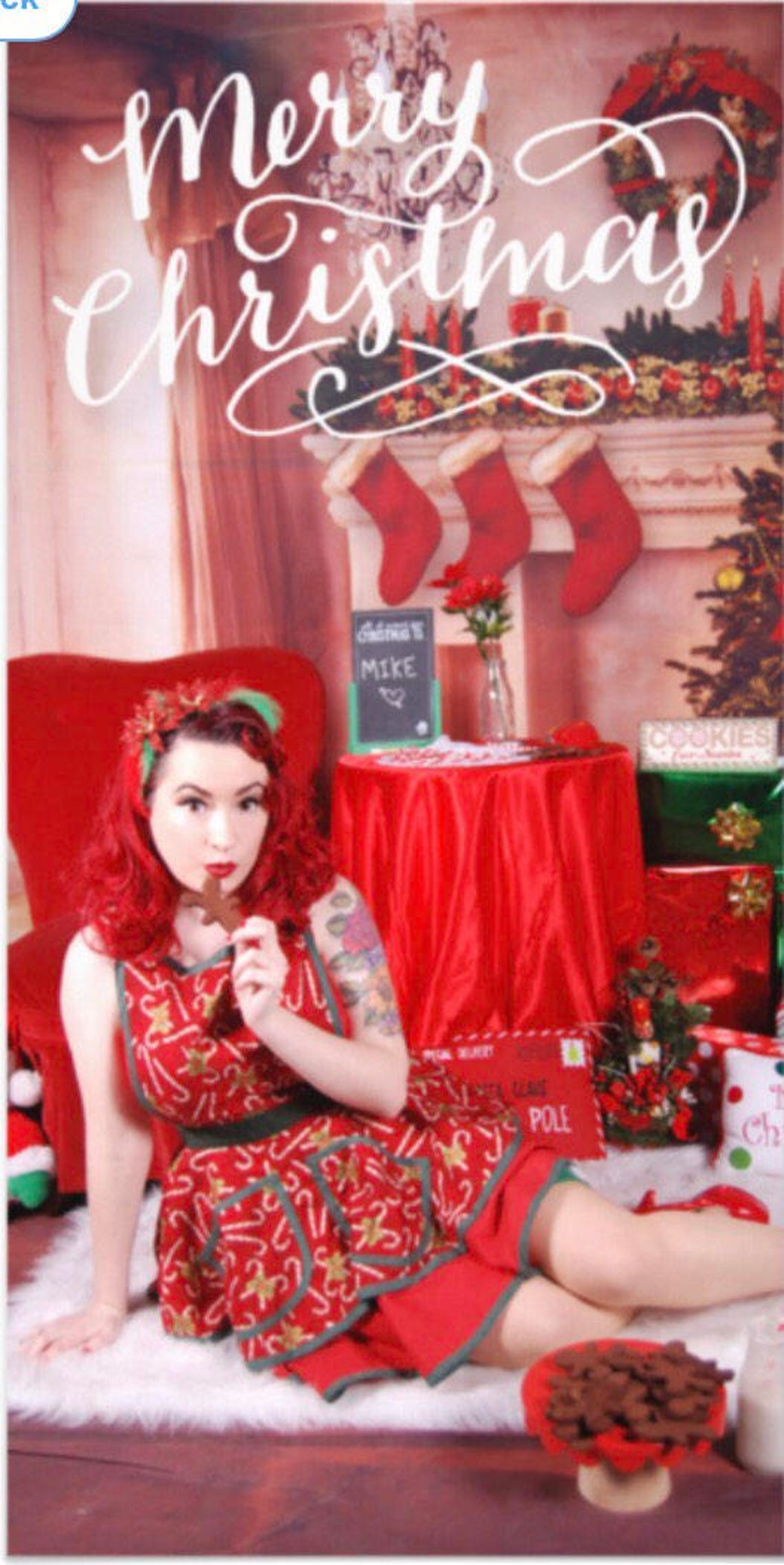 Pinup Christmas Card Signed Etsy