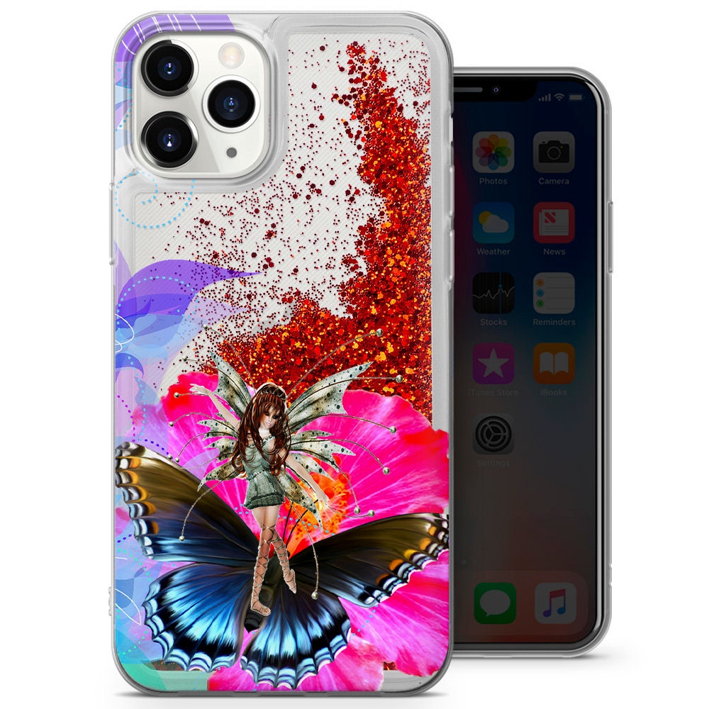 Fairies Phone Case Possible Personalised Name/glitter BLUE Etsy UK