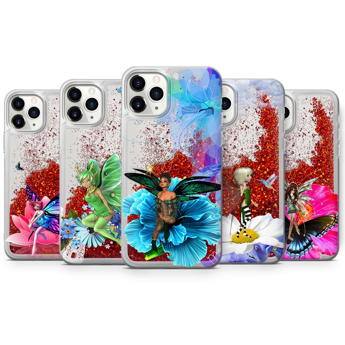 Fairies Phone Case Possible Personalised Name/glitter BLUE Etsy