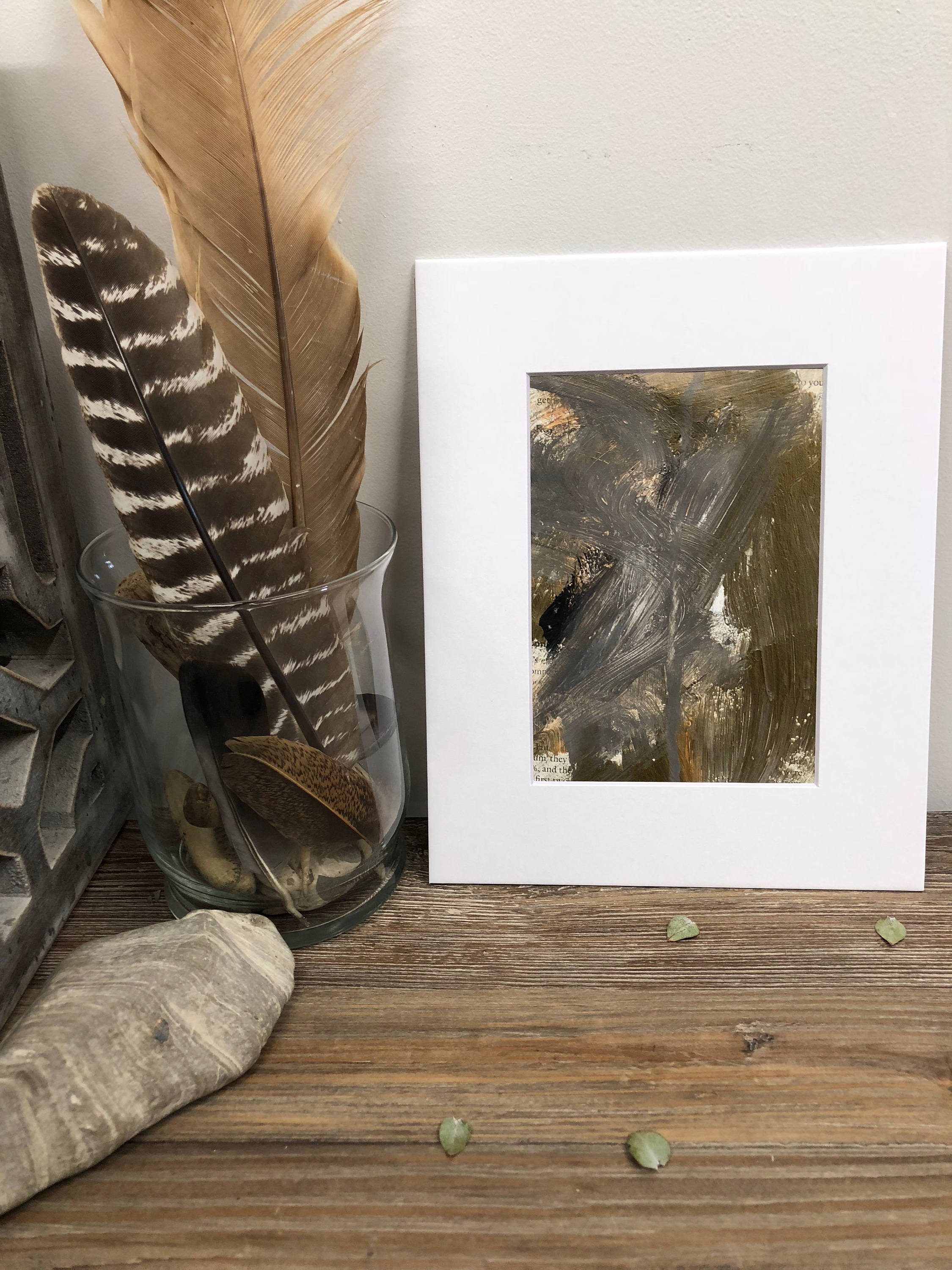 Original Abstract Painting Ready to Frame 8 x 10 Matting Etsy