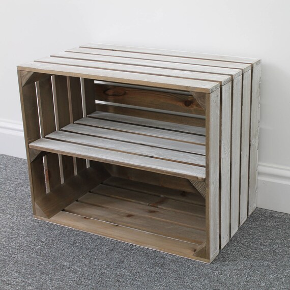 Wooden Crate Corner Unit Apple Vintage Style Bathroom Shelf 50cm Vintage Brown Wooden Crate Corner Unit Apple Vintage Style Bathroom Shelf 50cm Vintage Brown