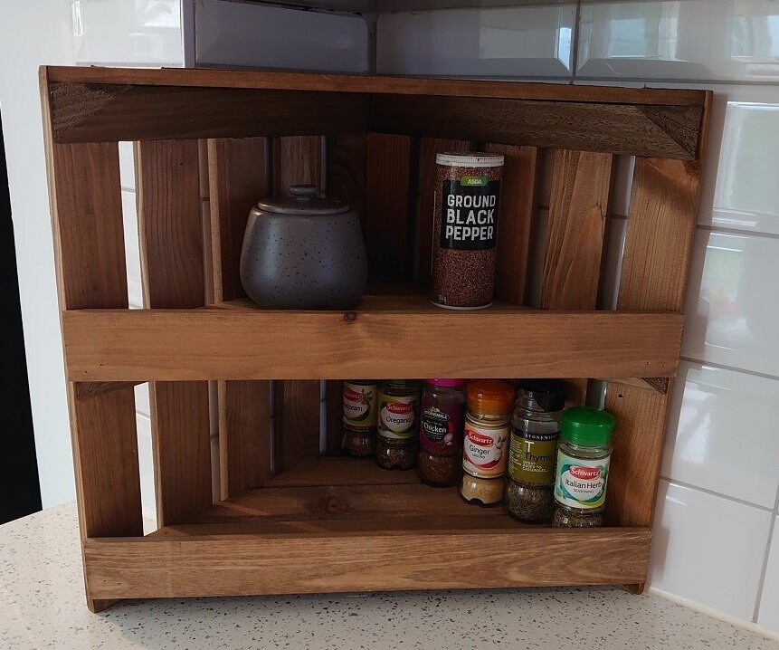 corner spice shelves