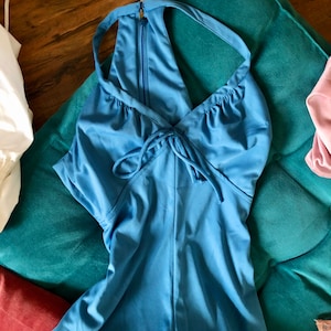 Vintage Blue Maxi Gown