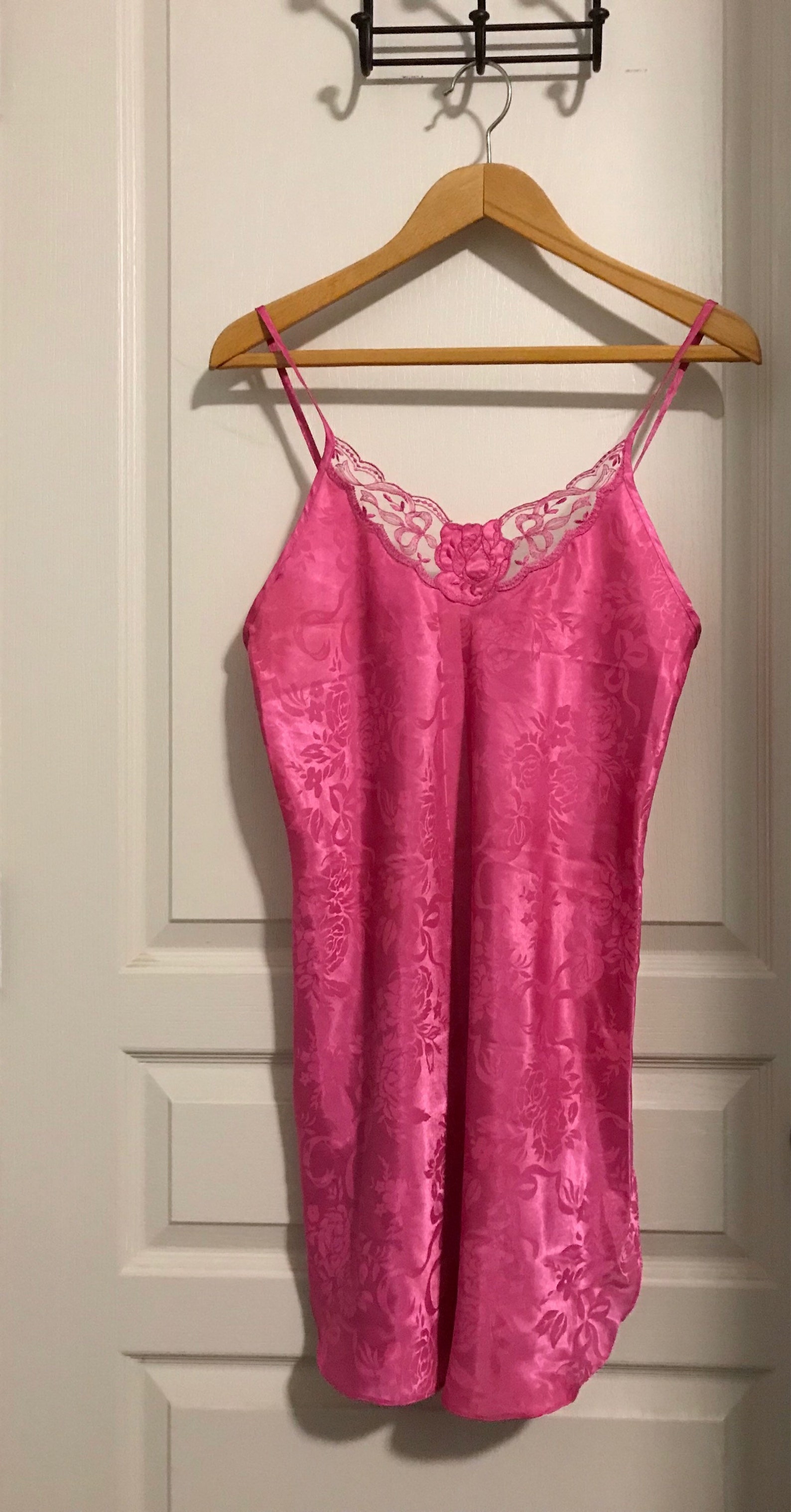 Pink Brocade Vintage Nightgown | Etsy