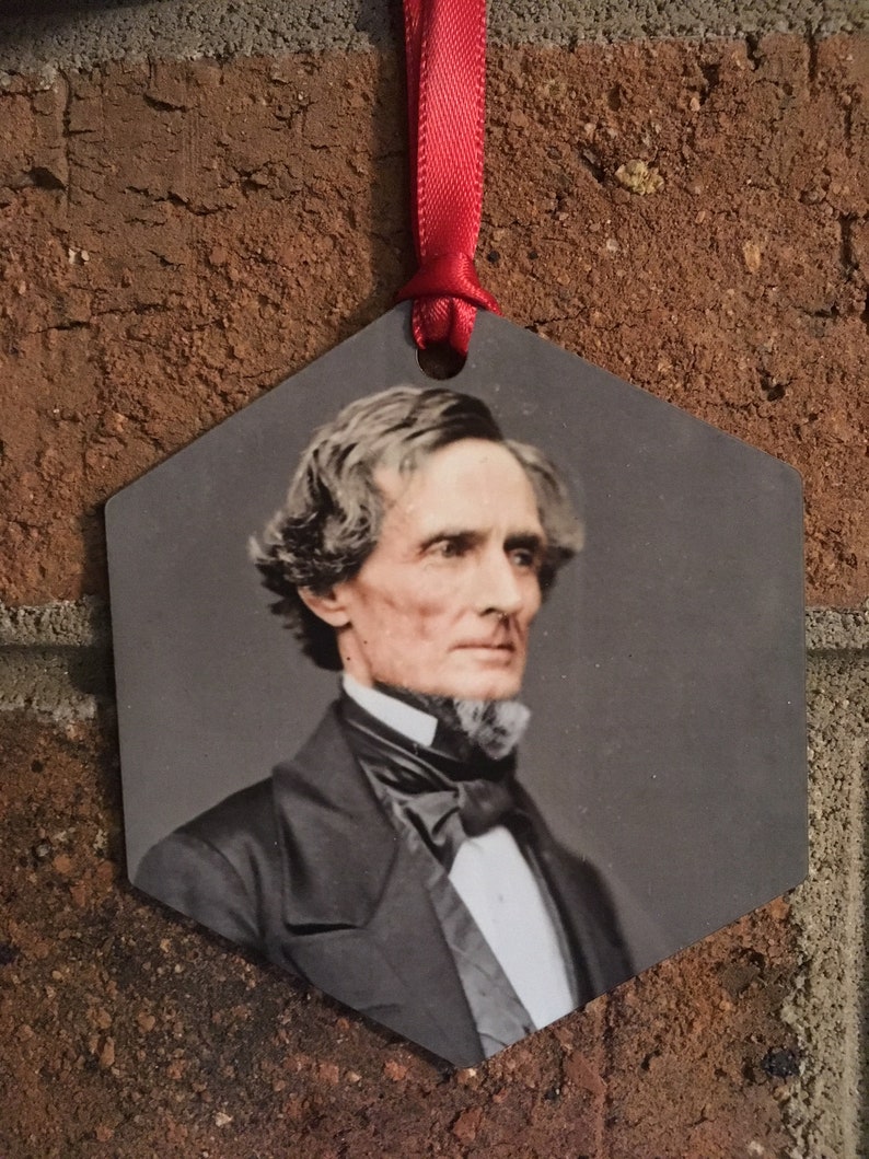 President Jefferson Davis Signature Series Christmas Ornament With Facsimile Signature On Back