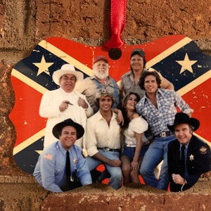 Dukes Of Hazard Cast Aluminum Christmas Ornament