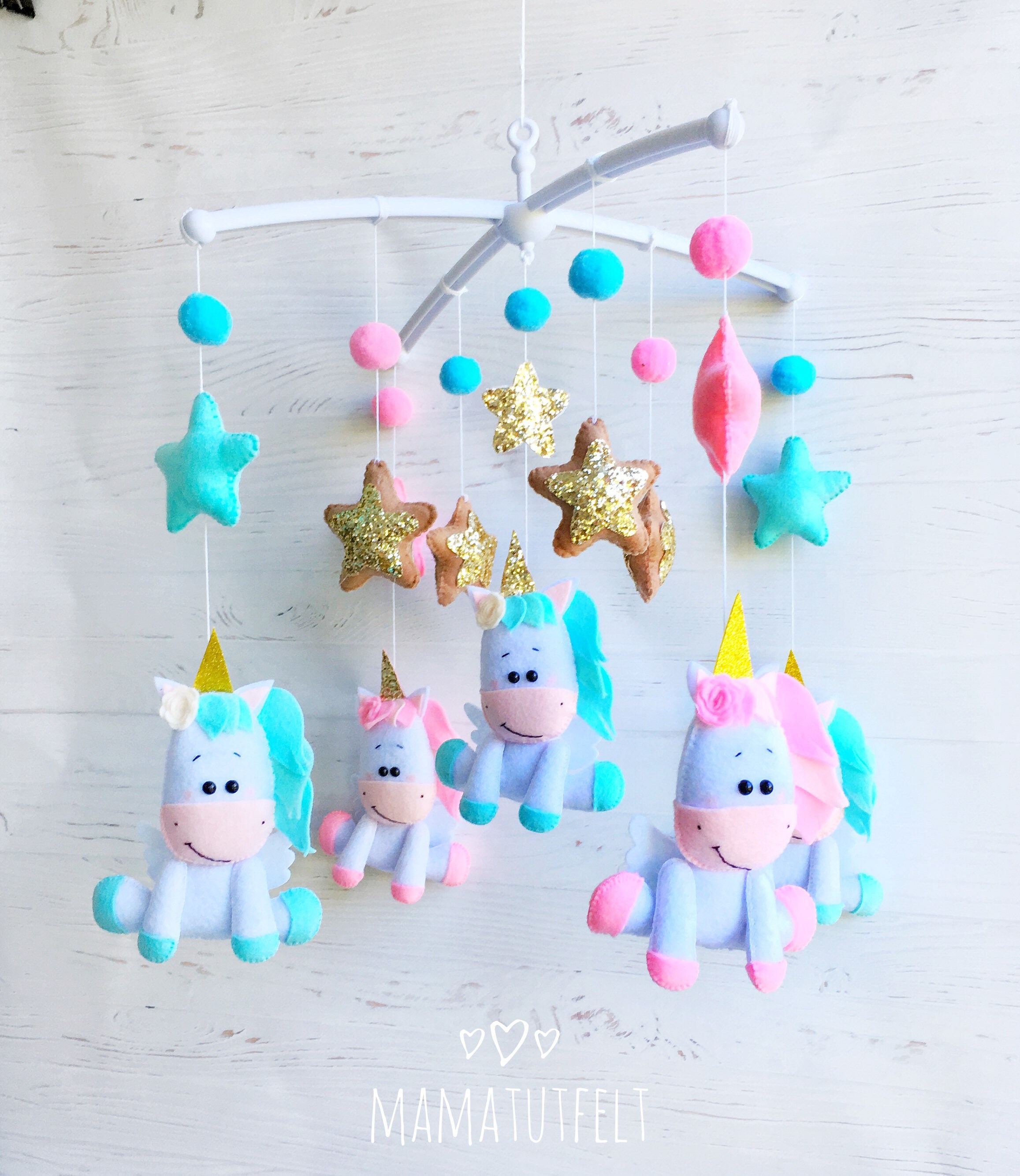 Unicorn Mobile Baby Mobile Crib Mobile Girl Mobile Boy Mobile Etsy