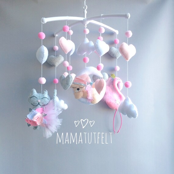 flamingo baby mobile