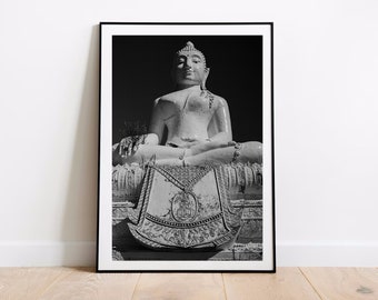 Tempio del Buddha bianco, Pai, THAILANDIA, stampa (Wall Art Asia Travel Poster Gift for Scenery Wall Art Gift Wall Art Asia Print Wall Décor Poster)