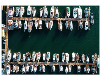 Hartlepool Marina Wall Art | Nautical Sea Print | Coastal Decor | Beach House Art | Sailboat Painting