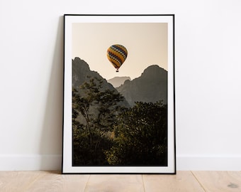 Mongolfiera di Vang Vieng (LAOS), arte da parete Laos Asia Poster di viaggio Regalo per Laos Scenario Arte da parete Laos Regalo Arte da parete Asia Stampa Decorazione da parete
