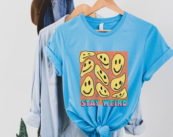 Stay Weird 90s Retro Shirt, Vintage Shirt, Grunge Clothing, Aesthetic Shirt, Nostalgia 90s Attire, I Love the 90s Fashion, Old School Tee