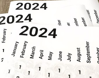 2024 Bubble Wrap Kalender - Wandkalender op posterformaat met elke dag een bubbel die knalt