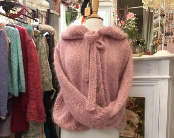 Pink mohair and lurex jacket