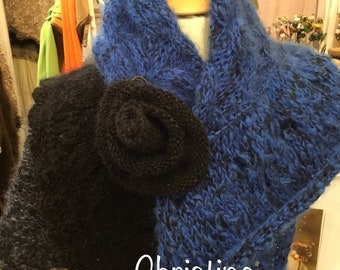 "Christine" mohair shawl collar