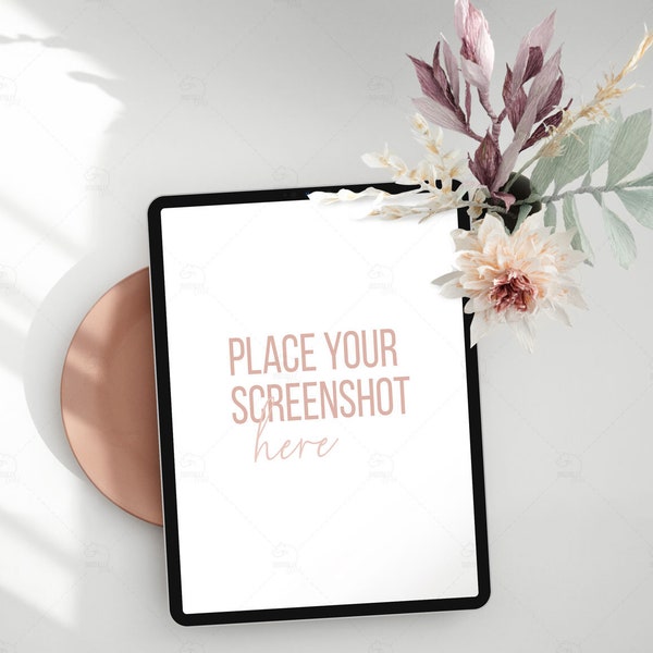 Ipad Mockup Branding Instagram template Editable Top view Mock up Scene creator PSD Desktop Flat lay Mockup photo Styled stock photo