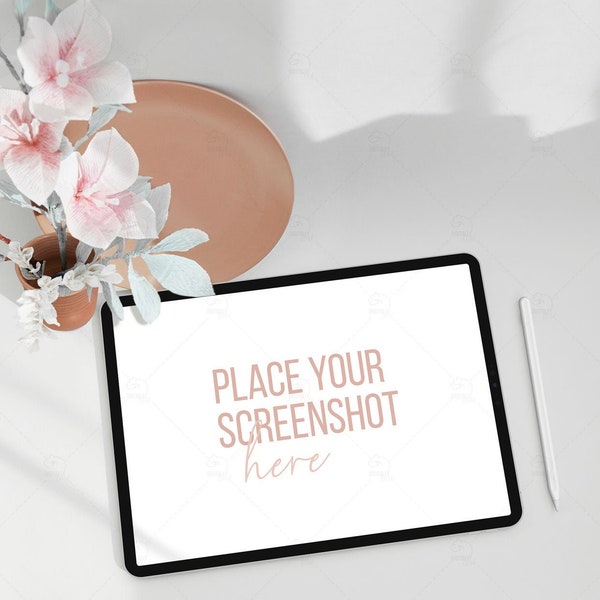 Ipad Mockup Branding Instagram template Editable Top view Mock up Scene creator PSD Desktop Flat lay Mockup Styled stock photo