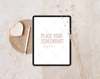 iPad Mockup for Artist Styled Device Mockup iPad screen Branding PSD Website for mobile Mockup Editable Styled stock photo Portrait