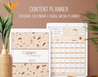 Social media planner Blog planner Monthly planner Content calendar Marketing plan Digital planner Business planner Ipad  Goodnotes