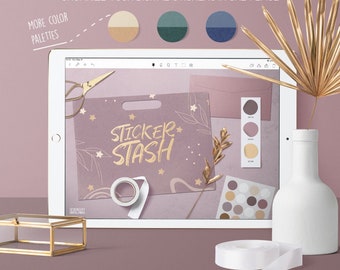 Digital Sticker Book Blank Sticker album with links Digital notebook Ipad planner Storage for Washi tapes Functional Journal stickers