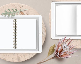 Digital paper spreads for DIY Digital planner Digital notebook Blank journal pages Goodnotes PNG files Journal inserts