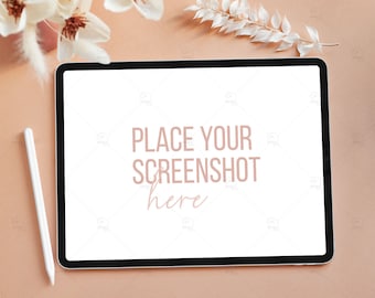 Ipad Mockup Branding Instagram template Editable Top view Mock up Scene creator PSD Desktop Flat lay Mockup photo Styled stock photo