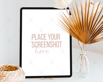 Ipad Mock up Instagram template Blogger Photoshop template Styled stock photos Social media Scene creator Ipad pro mock ups Front view