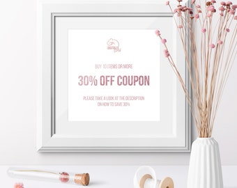 Coupon Buy 10 items - Save 30%