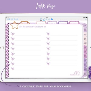 Digital planner for Goodnotes with Bonus stickers Custom Undated iPad planner with Weekly Monthly spread Daily page Project planner image 2