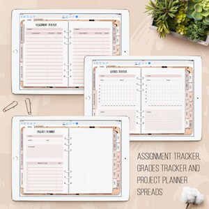Student Digital planner Academic College planner Monthly/ weekly Undated planner Digital notebook Customizable Project school planner image 5