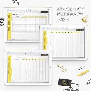 7 productivity tools Digital planners Undated Monthly Weekly & Daily planner Notepad 2019 Goal planner Note cards Reading Bullet journal image 6