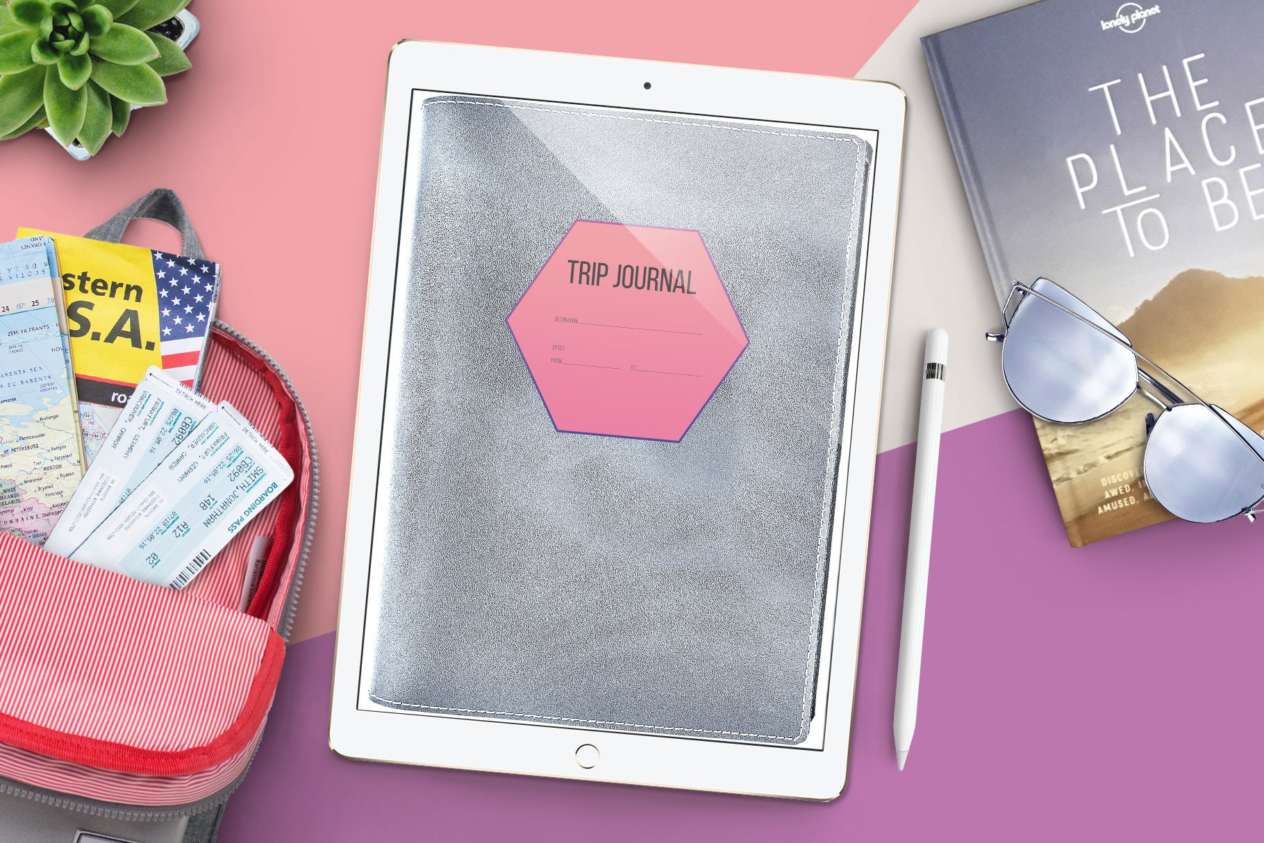 Digital Travel Planner for Goodnotes Personalized Trip Journal Etsy