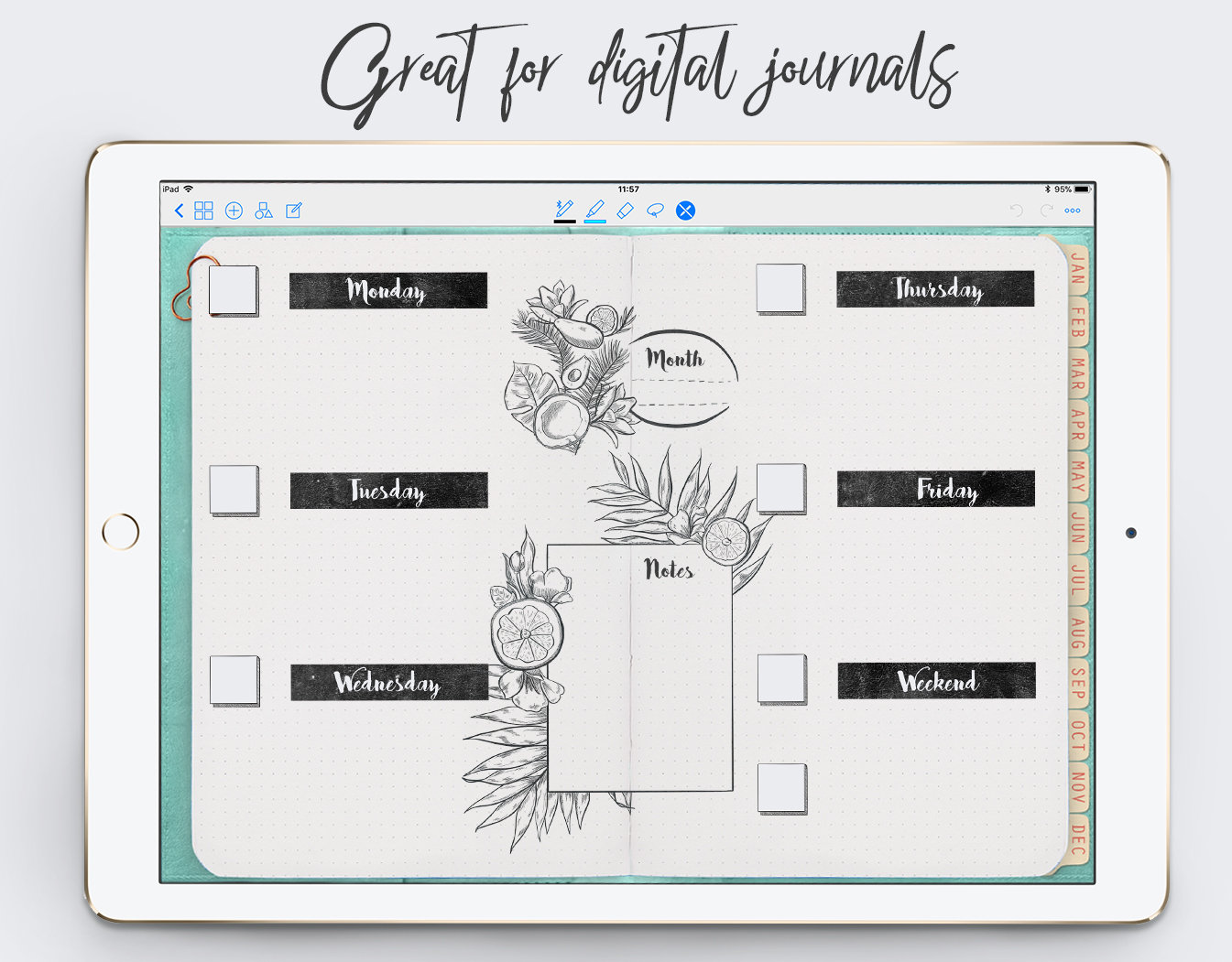 Weekly Bullet Journal Spread Vertical Planner Layout Printable - Etsy weekly-bullet-journal-spread-vertical-planner-layout-printable-etsy