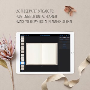 Digital Paper Spreads for DIY Digital Planner Digital Notebook Blank ...