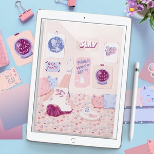 Digitaler Planer für Goodnotes Undatiert Monatlicher Wochenplaner für Ipad mit täglicher To do Liste und digitalen Aufklebern Bullet Journal