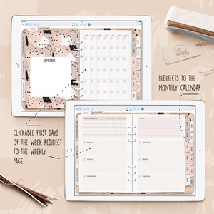 Student Digital planner Academic College planner Monthly/ weekly Undated planner Digital notebook Customizable Project school planner image 6