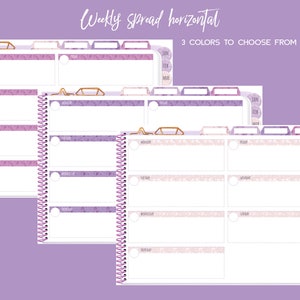 Digital planner for Goodnotes with Bonus stickers Custom Undated iPad planner with Weekly Monthly spread Daily page Project planner image 4