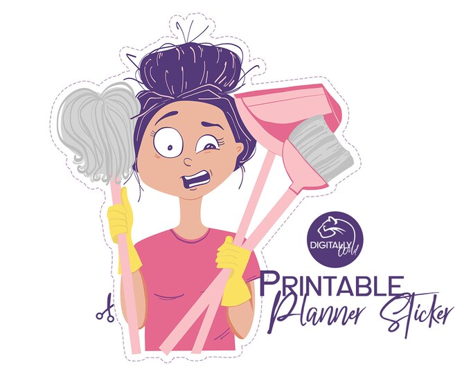 Cleaning Day Planner Stickers To Clean Girl Character Etsy cleaning-day-planner-stickers-to-clean-girl-character-etsy